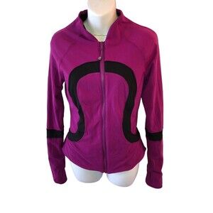 Lululemon Find Your Bliss Women Jacket Gray Sz 6 Black Up Reversible Define